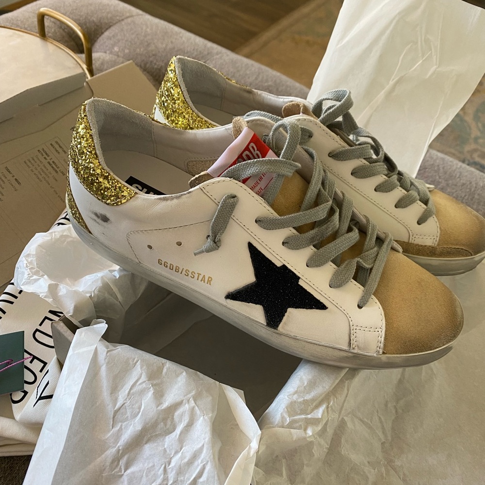 Golden Goose sneakers with glitter details, size 40
